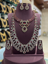 Victorian Polish with AD Stones Bridal combo Set