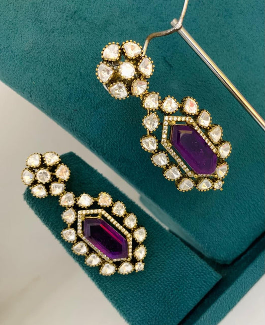 Mossianite Stones Bridal Earrings