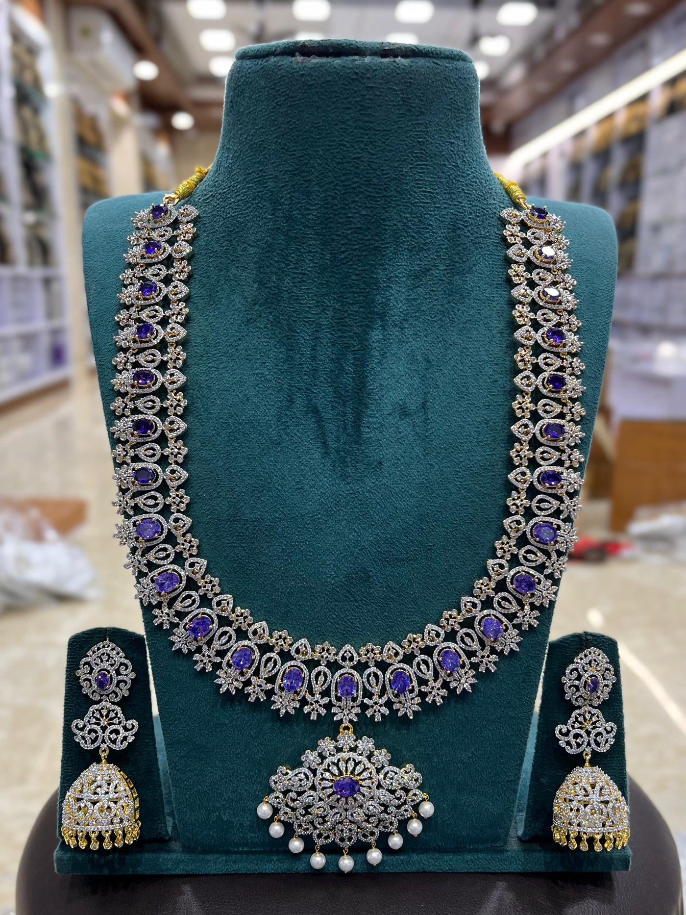 American Diamond Stones Bridal Haram