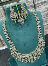 American Diamond Stones Bridal Haram - Nakshatra Jewels