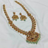 Nakshi Work with AD Stones Bridal Haram - Nakshatra Jewels