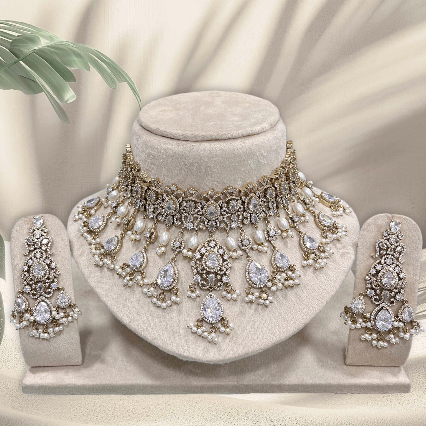 Victorian Polish with AD Stones Bridal Choker