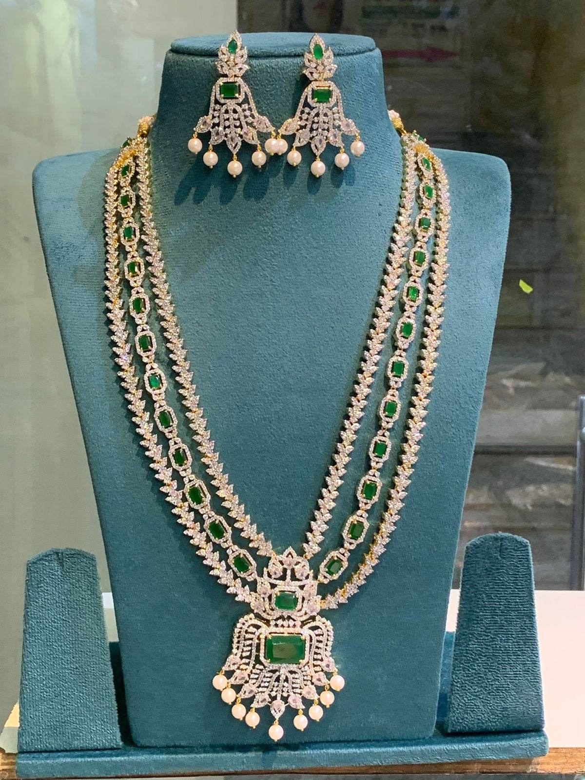 American Diamond Stones Bridal Layer Haram