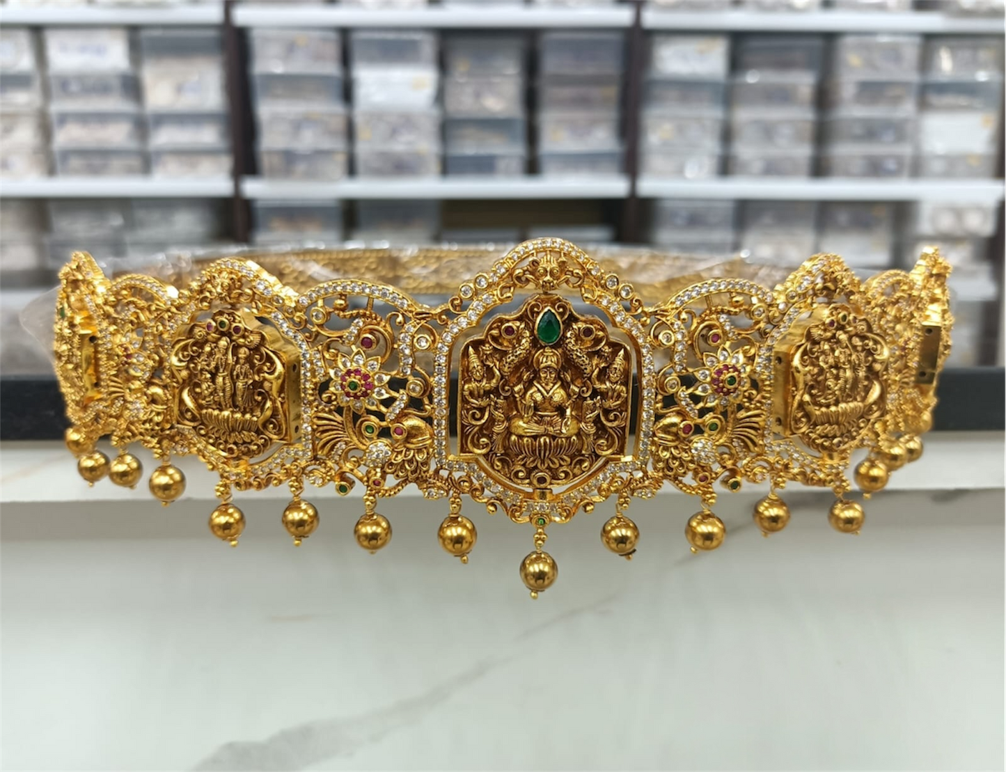 Nakshi Work with AD Stones Bridal Hip Belt