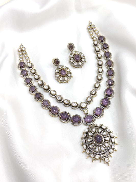 Moissanite & AD Stones Bridal Layer Necklace