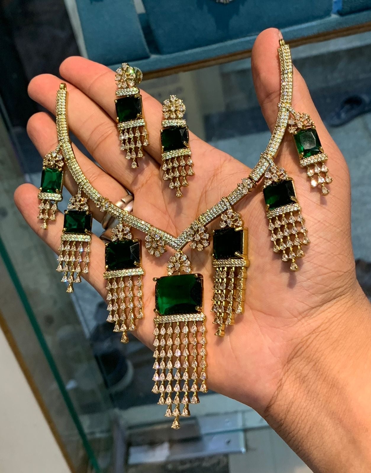 Victorian Polish with AD Stones Bridal Necklace