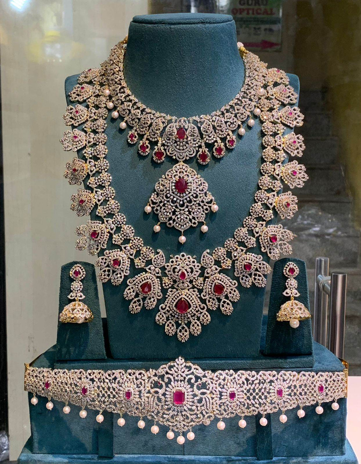 American Diamond Stones Bridal Set