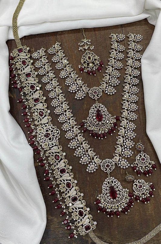 Victorian Polish with AD Stones Combo Set - Nakshatra Jewels