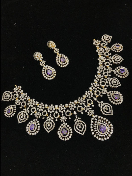 American Diamond Stone Necklace - Nakshatra Jewels