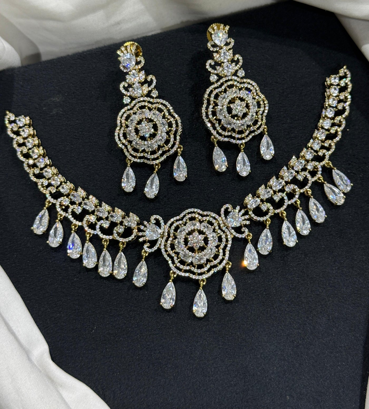 Victorian Polish AD Stones Necklace