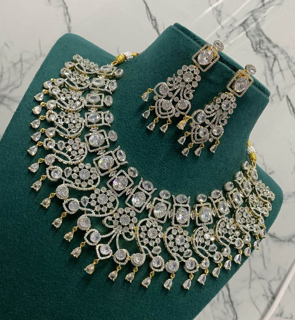 American Diamond Stones Bridal Choker - Nakshatra Jewels