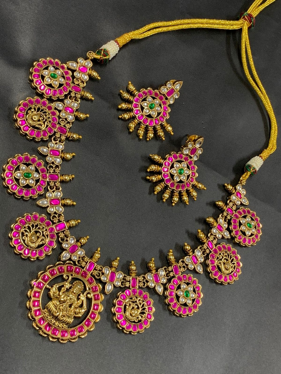 Jaadu Kundan Stones Bridal Necklace