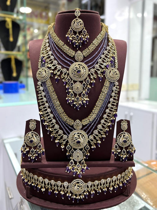 Victorian Polish with Moissanite Stones Bridal Combo