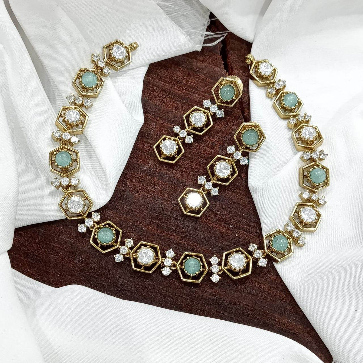 Mossianite & AD Stones Necklace