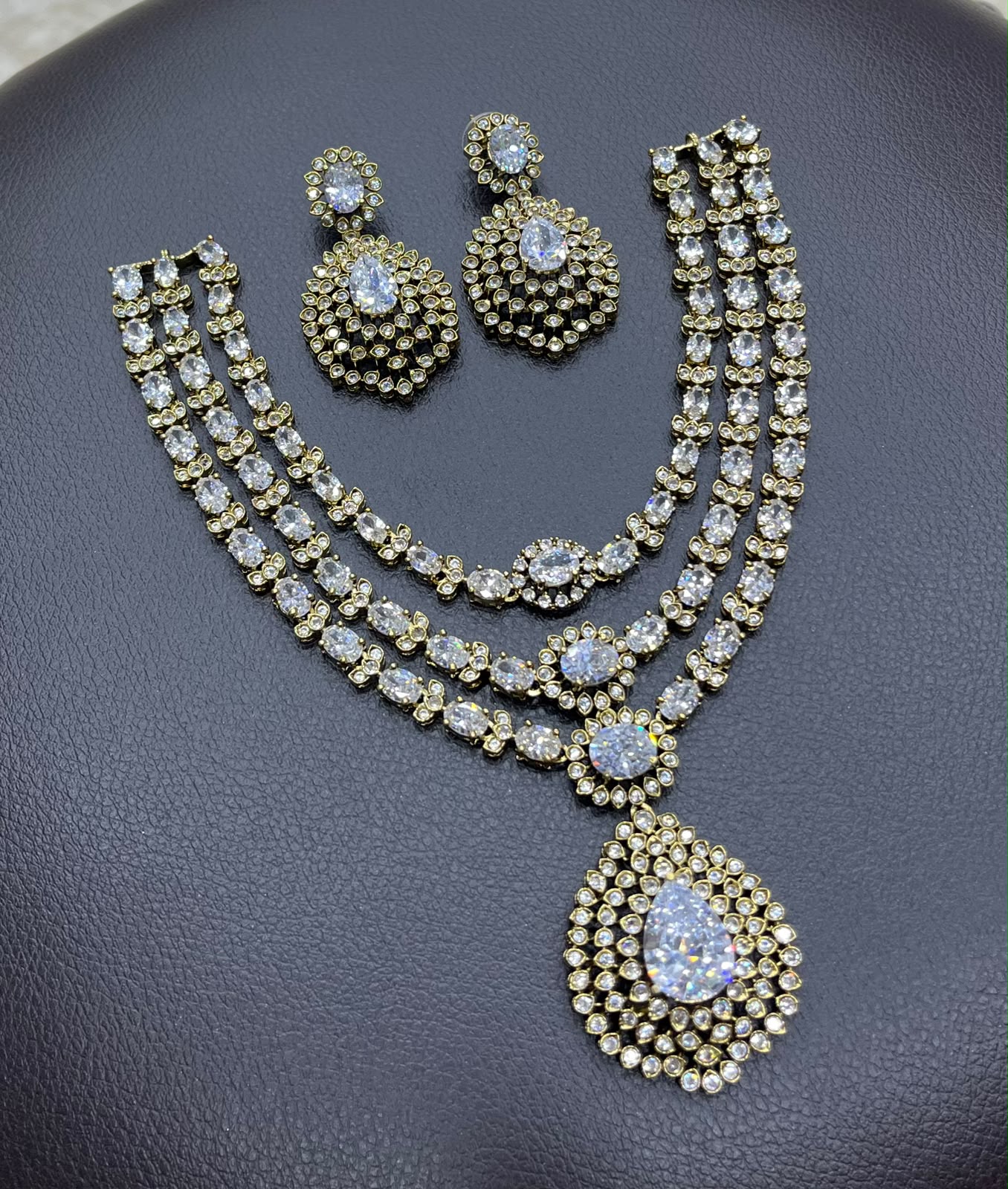 Victorian Polish with AD Stones Necklace