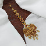 Nagasi work with Kempu Stones Tikka - Nakshatra Jewels