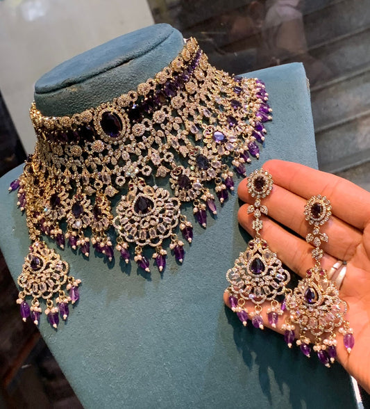 Victorian Polish with AD Stones Bridal Choker