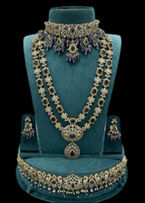 Victorian Polish AD Stones Bridal Set - Nakshatra Jewels