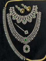 American Diamond Stones Bridal Combo Set - Nakshatra Jewels