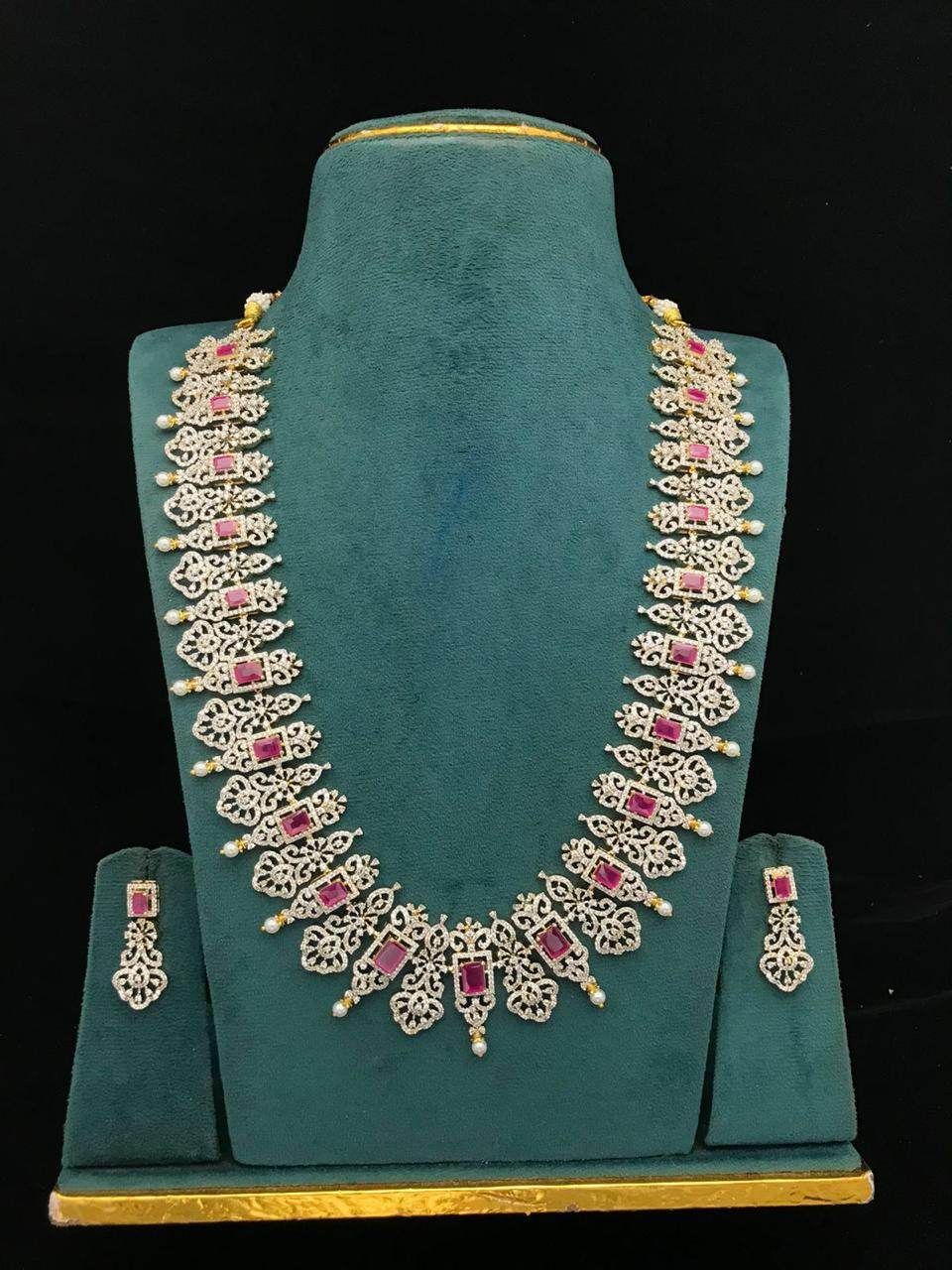 American Diamond Stones Bridal Haram