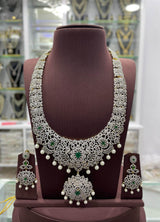 American Diamond Stones Bridal Haram - Nakshatra Jewels