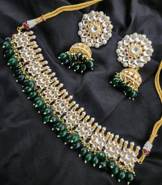 Pachi Kundan Stones Bridal Choker