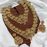 Nakshi Work with Mossanite Stones Bridal Haram - Nakshatra Jewels