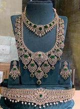 American Diamond Stones Bridal Set - Nakshatra Jewels