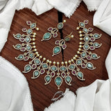 Victorian Polish with AD Stones Necklace - Nakshatra Jewels