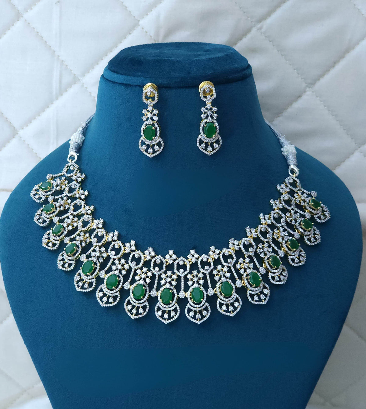 American Diamond Stones Bridal Necklace