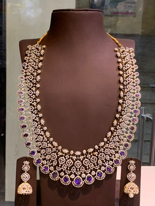 American Diamond Stones Bridal Haram
