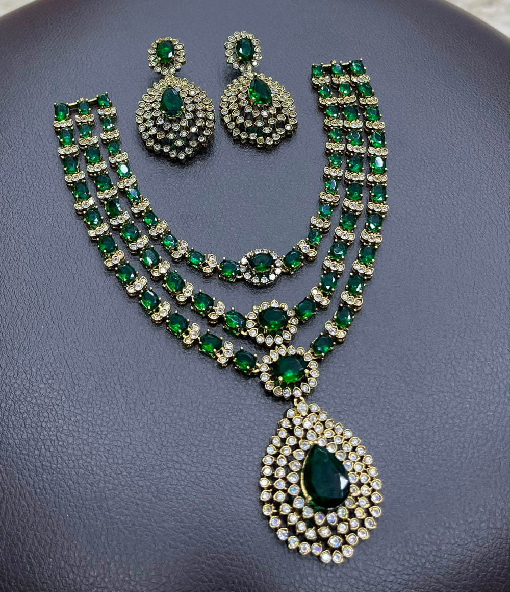 Victorian Polish with AD Stones Necklace