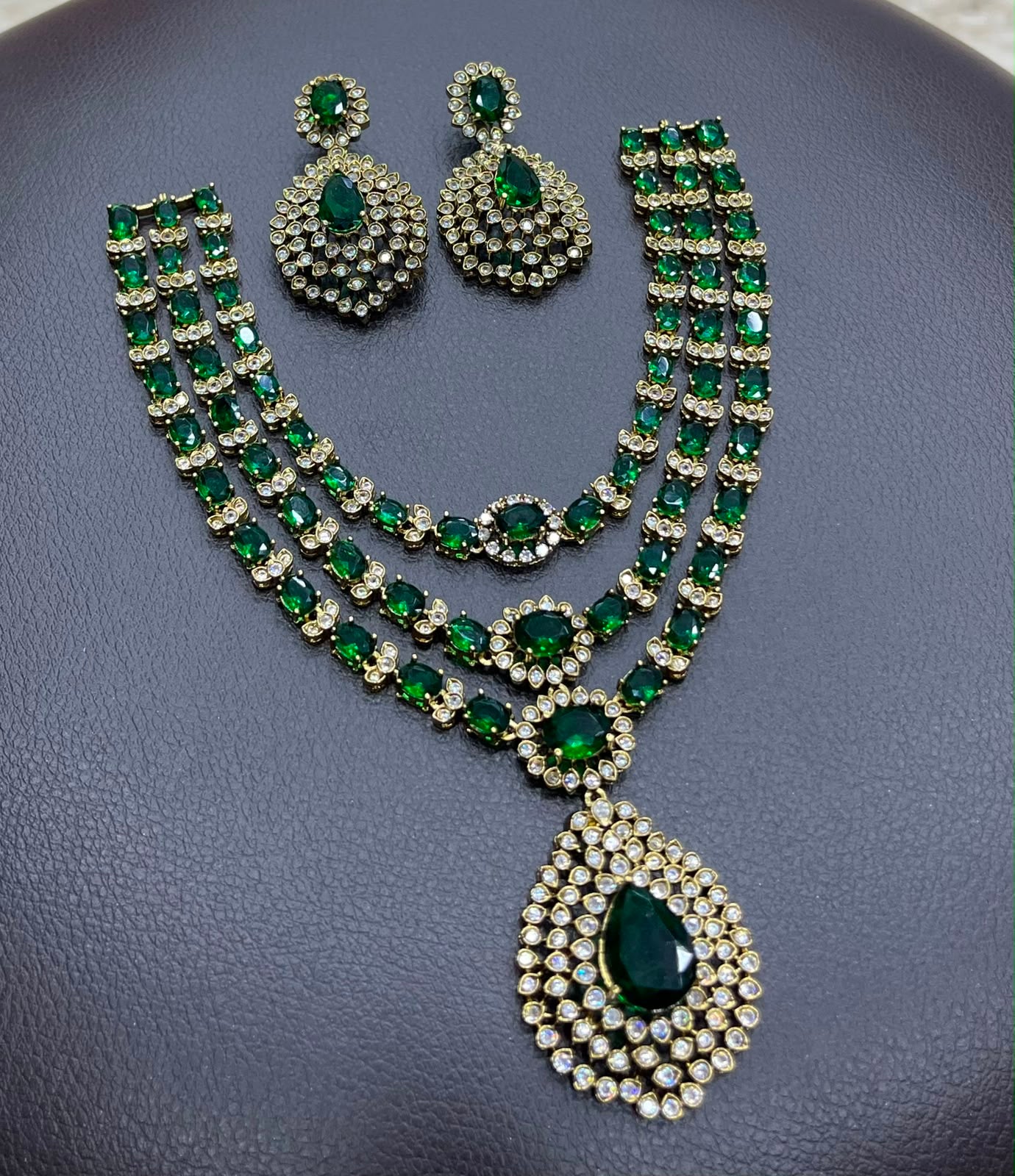 Victorian Polish with AD Stones Necklace