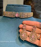 Victorian Polish AD Stones Choker - Nakshatra Jewels