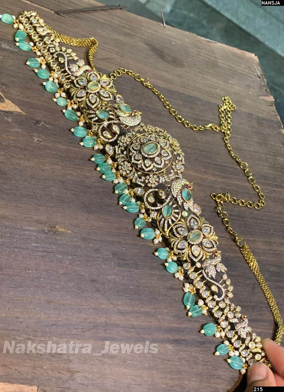 Victorian Polish AD Stones Bridal Hip Chain