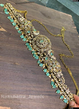 Victorian Polish AD Stones Bridal Hip Chain - Nakshatra Jewels