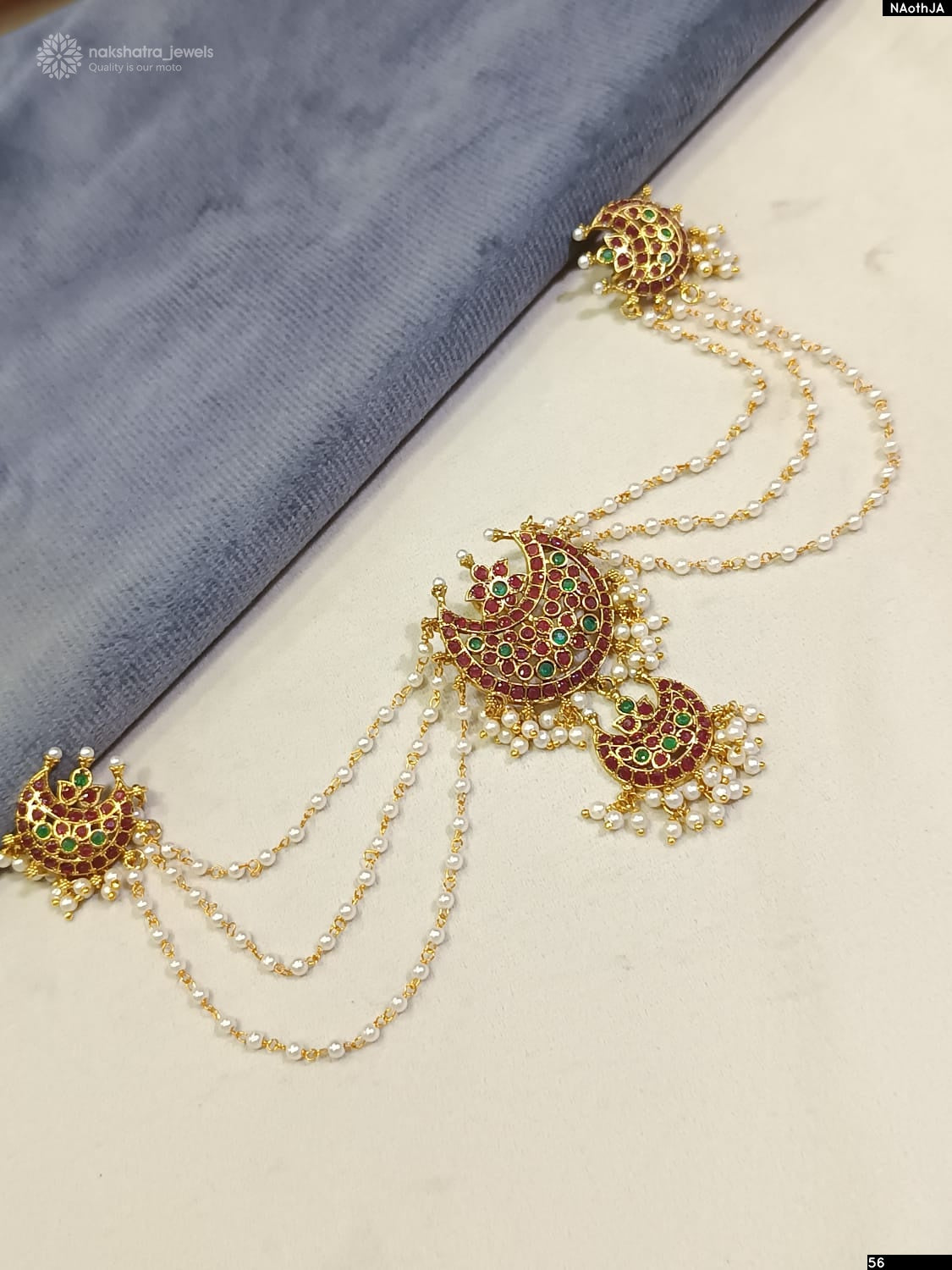 Premium Matt with Kempu Stones Hair Accessories