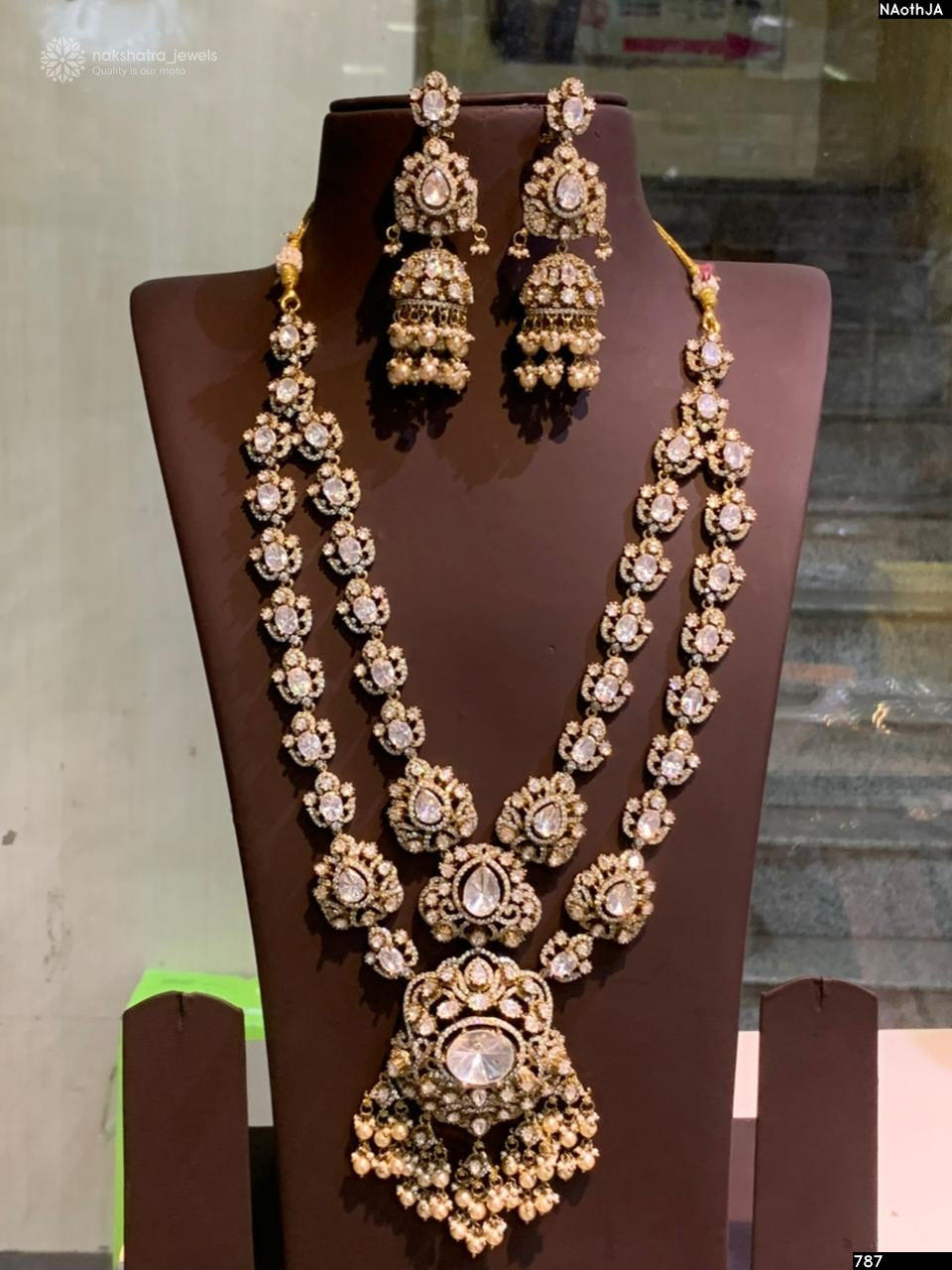 Mossianite and AD Stones Bridal Haram