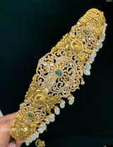 Nakshi work with AD Stones Bridal Hip Belt - Nakshatra Jewels