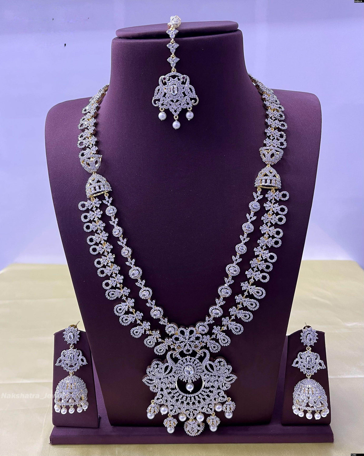 American Diamond Stones Bridal Haram