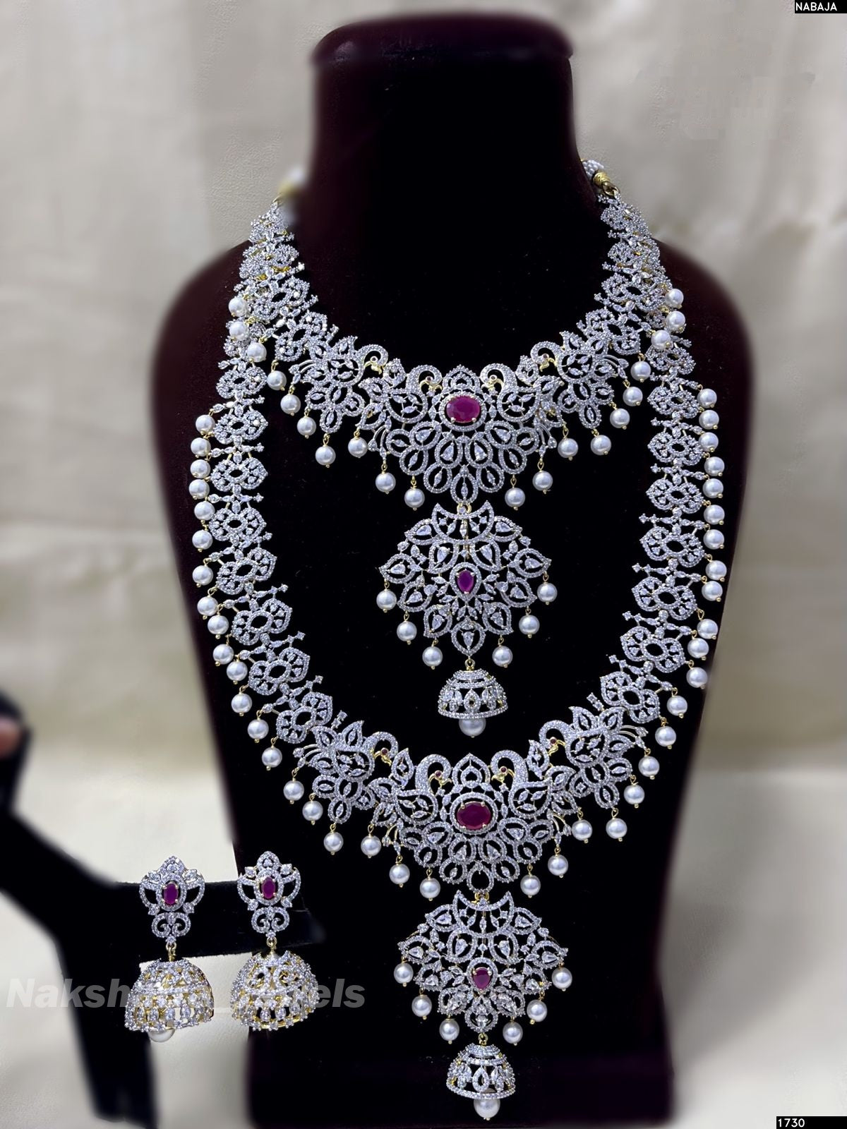 American Diamond Stones Bridal Combo Set