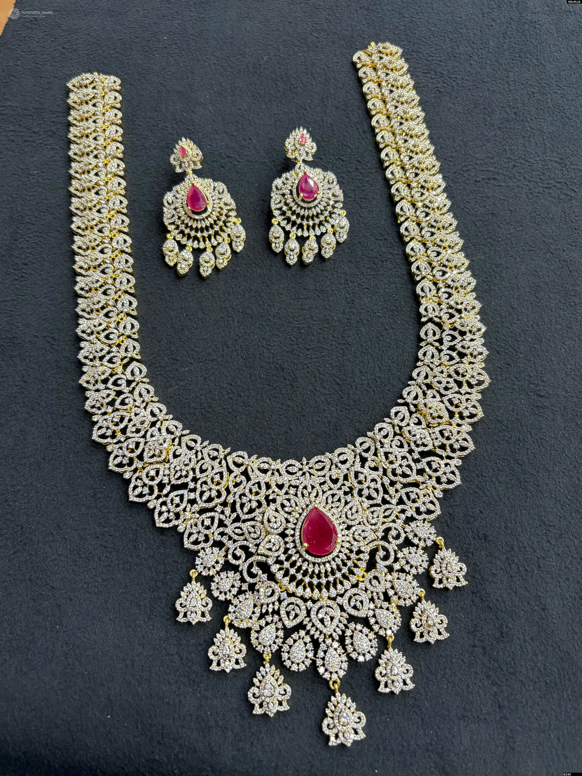 American Diamond Stones Bridal Haram