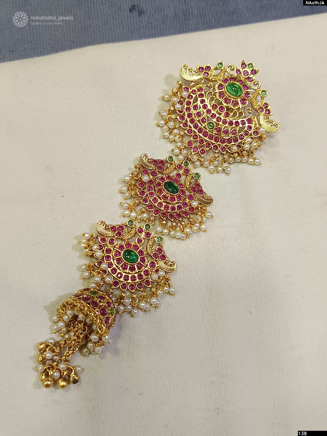 Premium Matt with Kempu Stones Hair Accessories