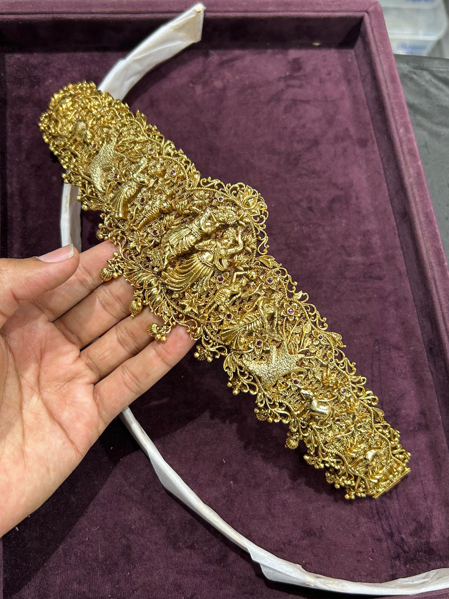 Nakshi Work with AD Stones Bridal Hip Belt