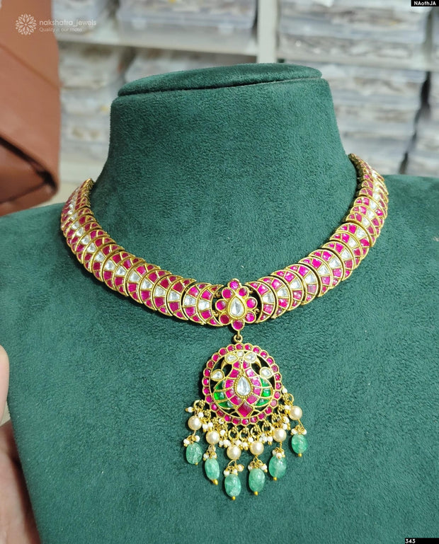 Jaadu Kundan Stones Necklace