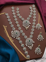 American Diamond Stones Bridal Combo - Nakshatra Jewels
