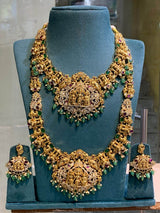 Nakshi Work with AD Stones Bridal Combo Set - Nakshatra Jewels
