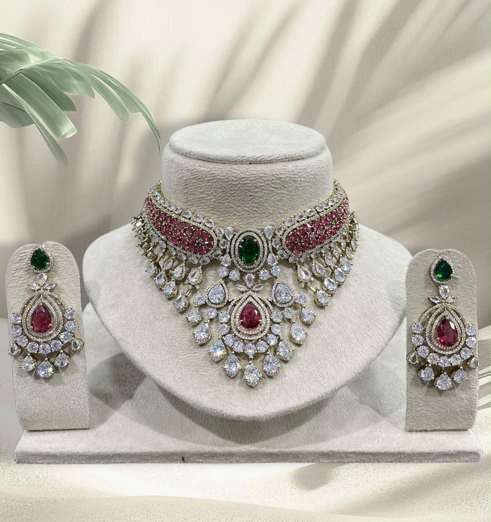 Victorian Polish with AD Stones Bridal Choker