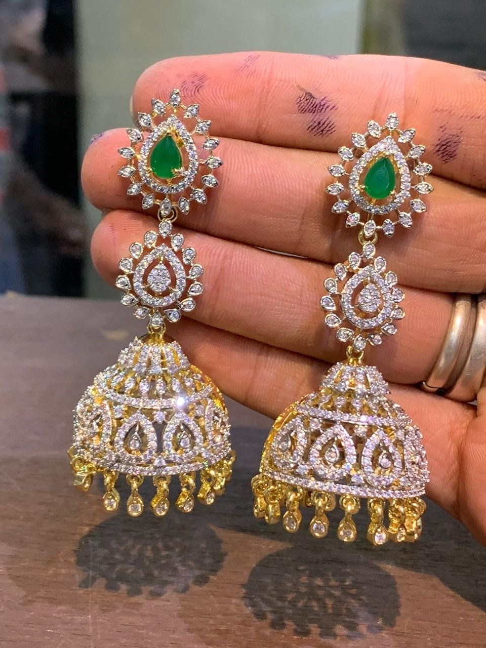 AD Stones Bridal Earrings