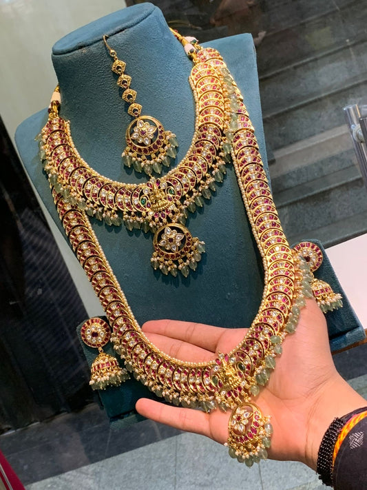 Nakshi Work with AD & Kundan Stones Bridal Combo